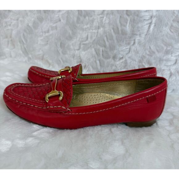 Marc Joseph NY Grand St. Weave Red Leather Driving Loafer Slip-On Comfort Shoe 6 - Picture 2 of 10